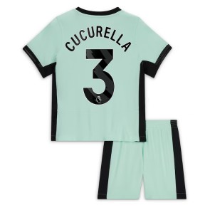 Chelsea Marc Cucurella #3 Replika Babytøj Tredje sæt Børn 2023-24 Kortærmet (+ Korte bukser)